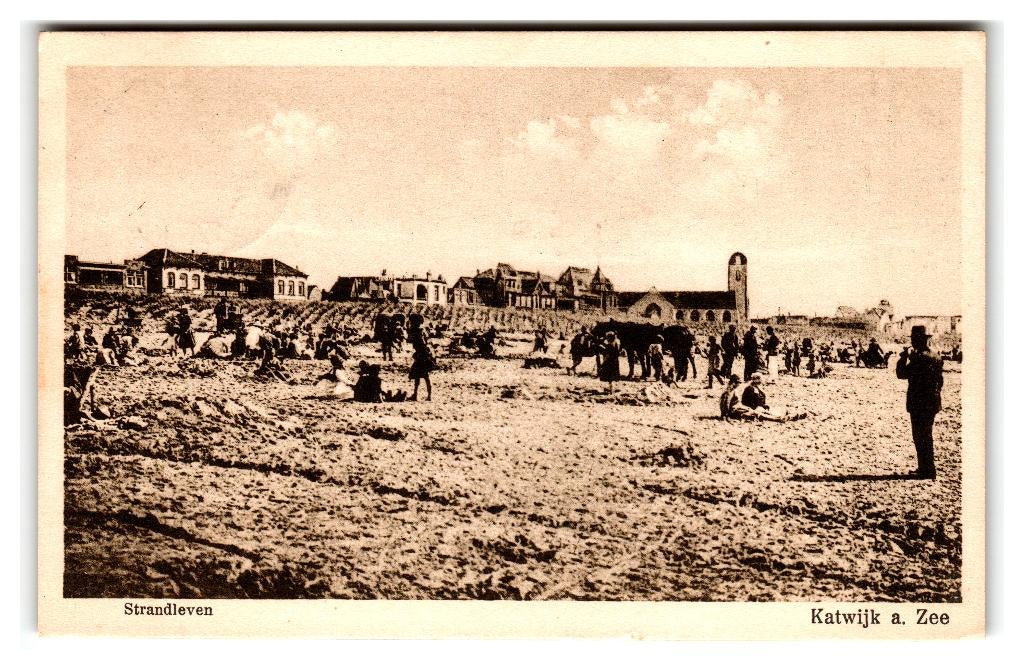 Katwijk aan Zee, Strandleven, Verzenden, 1920 tot 1940, Gelopen, Zuid-Holland