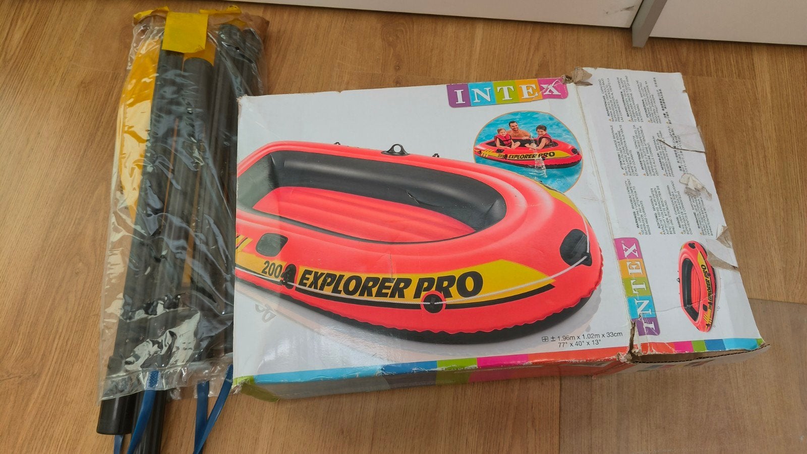 Intex Explorer Pro 200 opblaasboot met roeispanen, Ophalen of Verzenden, Zo goed als nieuw