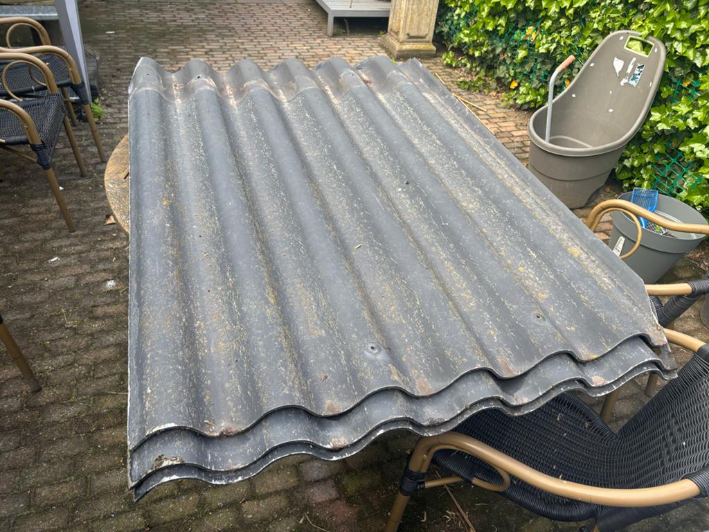 Gebruikte golfplaten- ideaal voor schuur of afdak, Ophalen, Overige materialen, Zwart, Golfplaat