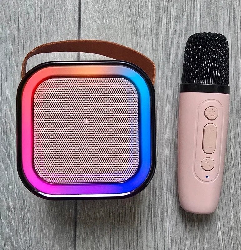 Karaoke Set Bluetooth Speaker + Draadloze Microfoon RGB, Onbekend, Nieuw, Ophalen of Verzenden, Onbekend