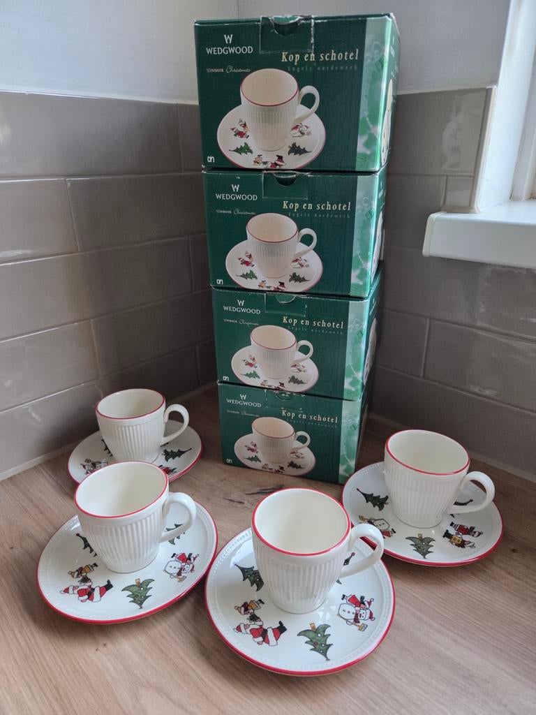 Wedgwood kerst, Windsor Christmas AH kop en schotel, servies, Ophalen of Verzenden