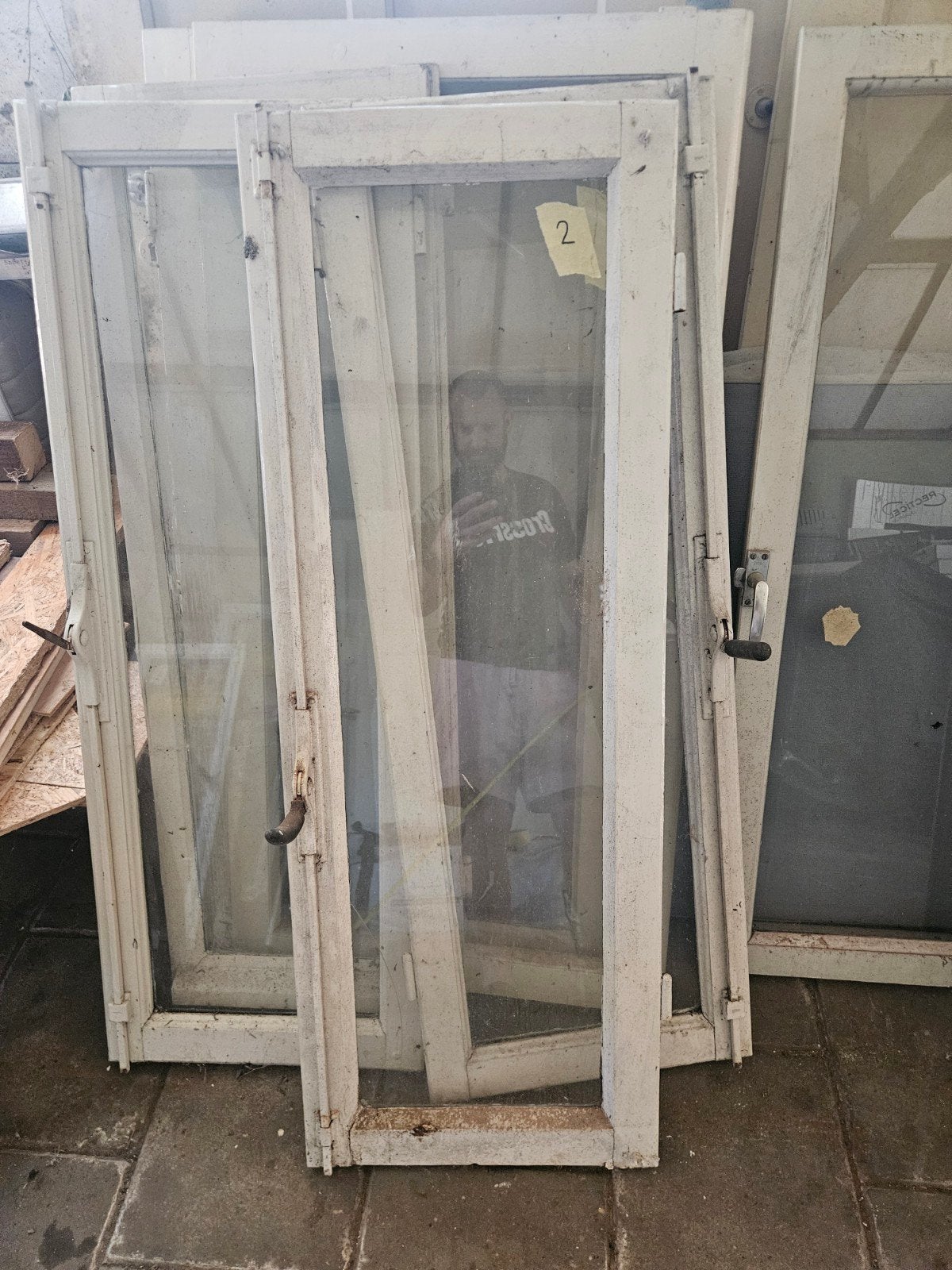 Oud houten raam nr. 2 - 120x45 cm - espagnolet, Doe-het-zelf en Verbouw, Kozijnen en Schuifpuien, Gebruikt, Raamkozijn, Hout, Ophalen