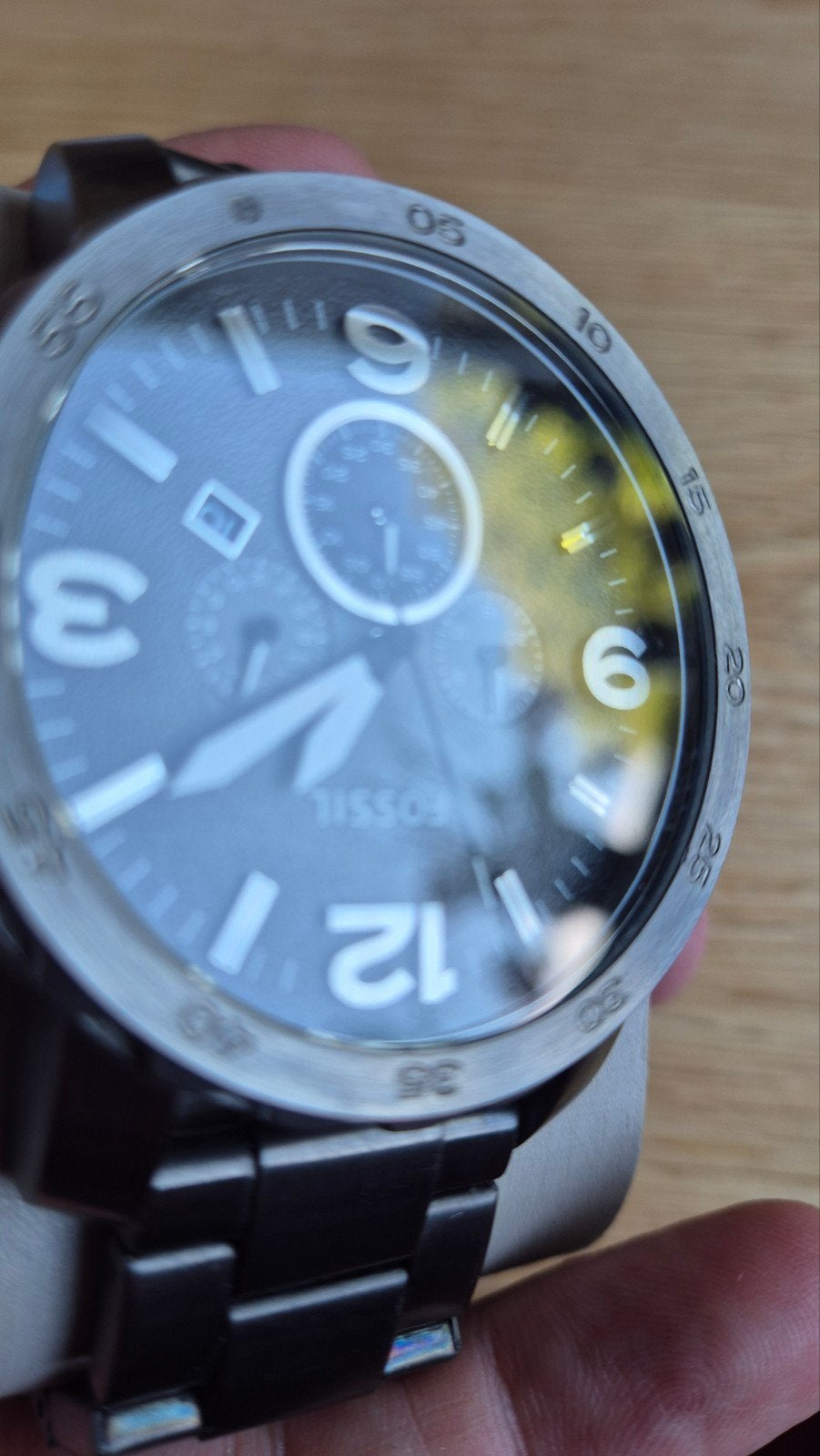 Fossil Nate JR1437 Herenhorloge, Overige merken, Staal, Staal, Polshorloge