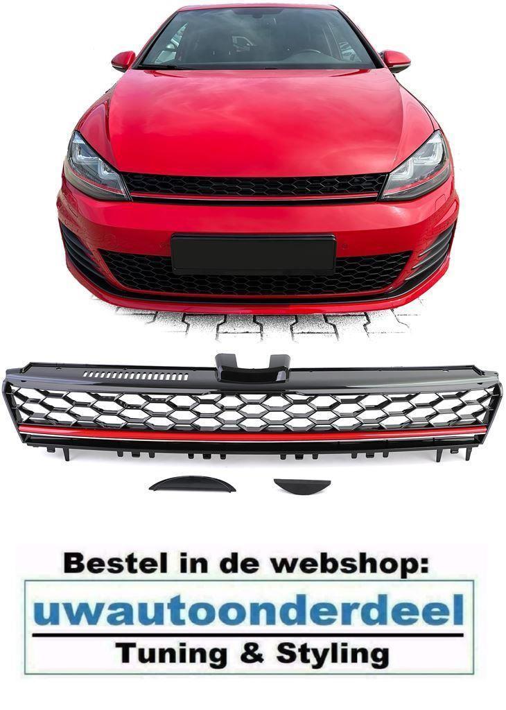 Embleem loos GTI Look Grill Rode Bies Geschikt Voor Vw Golf, Auto diversen, Verzenden, Automotive Parts, A.parts@hotmail.nl, Trasmolenlaan 12 3447 GZ Woerden