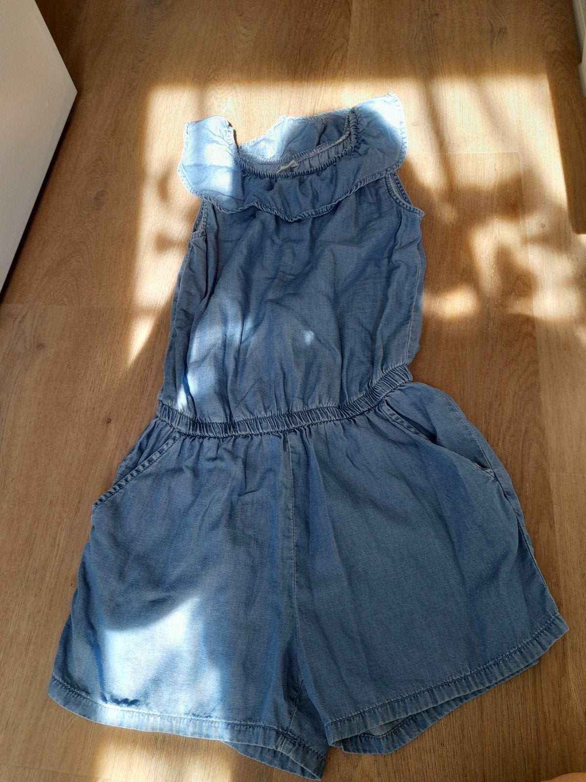 Bijna gratis zgan Jumpsuit Hema meisjes dun spijker 146/152, Meisje, Ophalen of Verzenden, Zo goed als nieuw, Setje