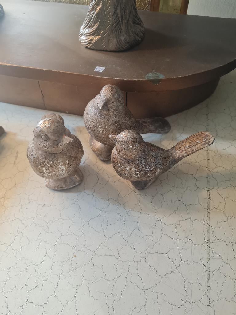 set van 3 vogel beeldjes, Ophalen of Verzenden, Zo goed als nieuw, Dier