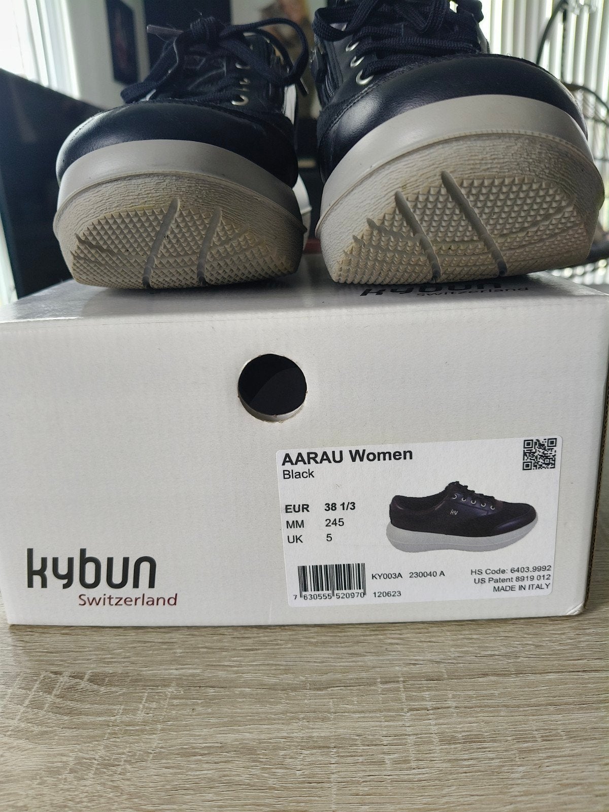 Kybun Aarau Women - Comfortschoenen voor voetproblemen, Ophalen, Zwart, Kybun, Sneakers of Gympen