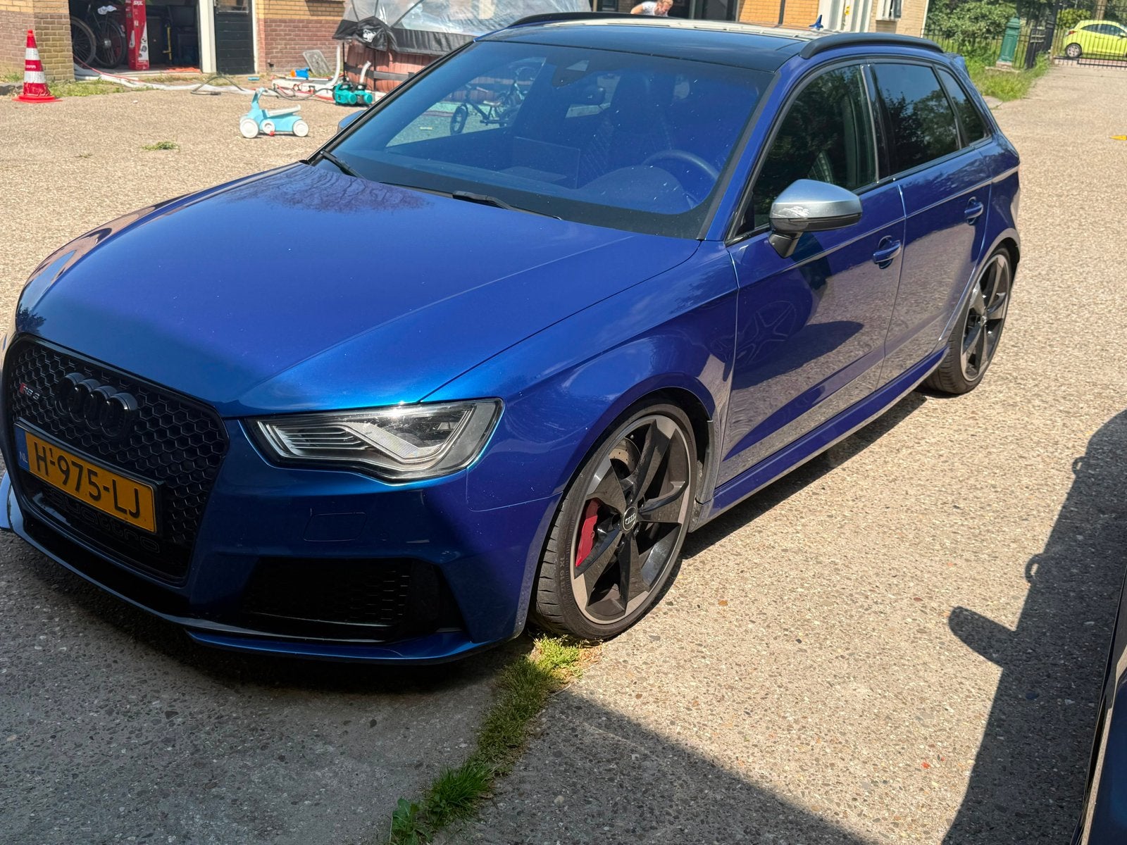 Audi RS3 2.5 270KW Sportback 2016 Blauw, Auto's, Audi, Automaat, Zwart, RS3, Blauw