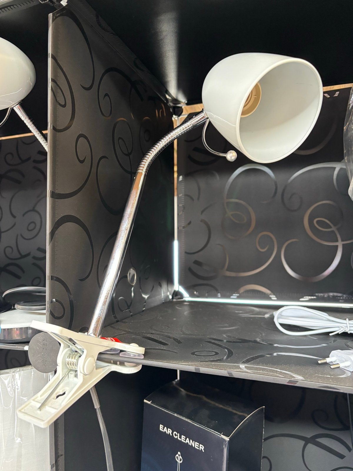 Nieuwe Flexibele klemlamp met witte kap, Huis en Inrichting, Metaal, Wit, Overige merken, Nieuw