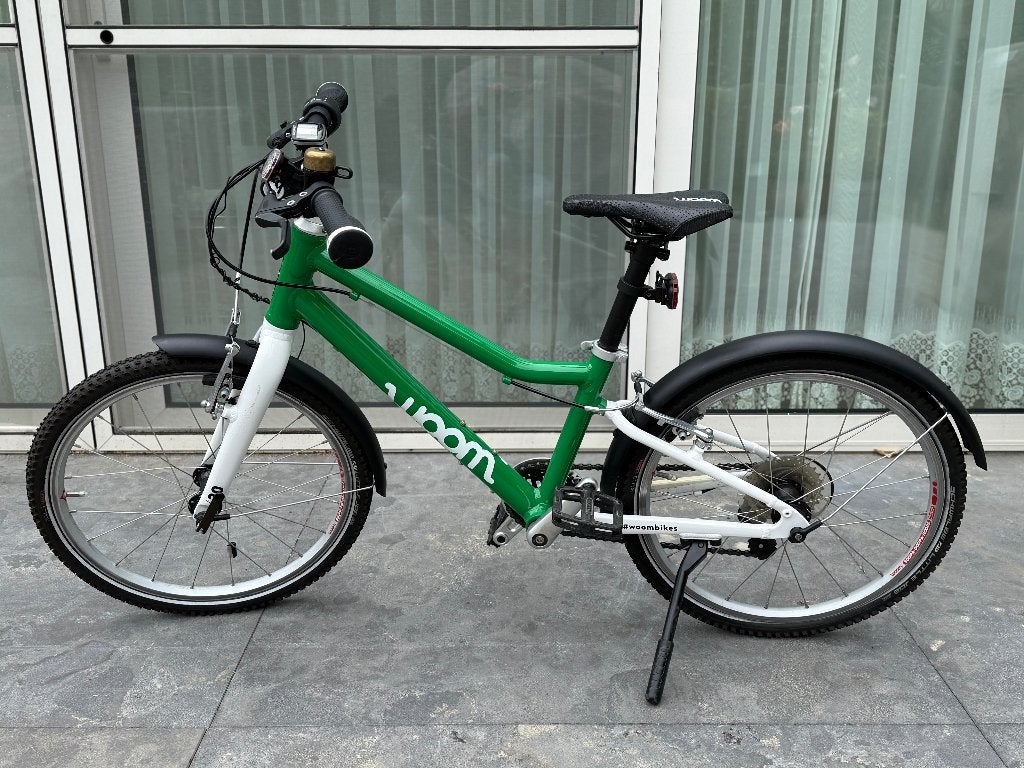 Woom 4 Kinderfiets Groen, Ophalen, 20 inch of meer, Zo goed als nieuw, Woom
