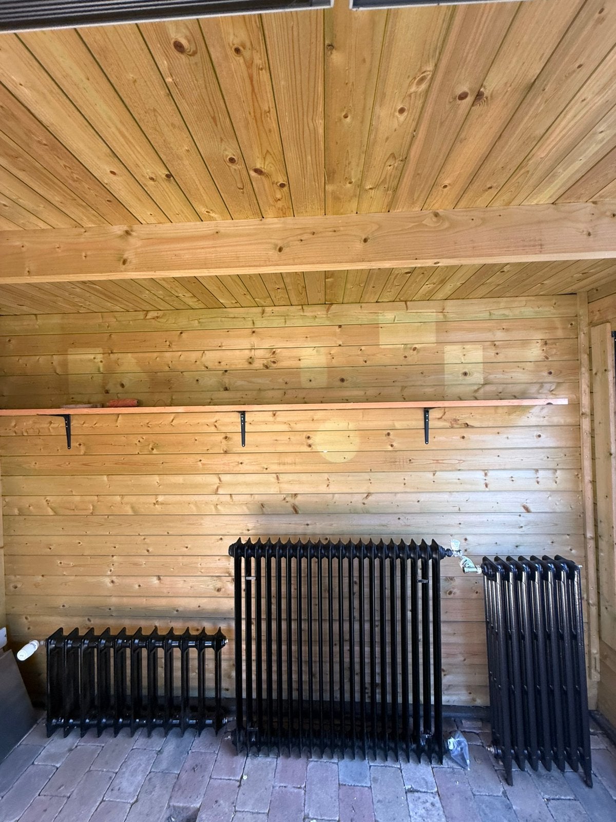3x klassieke gietijzeren ledenradiatoren zwart, Doe-het-zelf en Verbouw, Ophalen, Gebruikt, Radiator