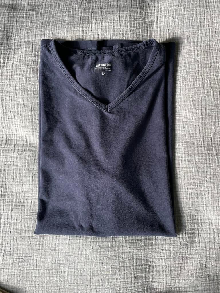 Marine zeeman v-hals t.shirt maat 40, Maat 38/40 (M), Blauw, Ophalen of Verzenden, Zo goed als nieuw