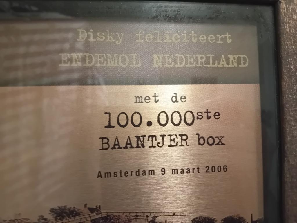 Gouden VerkoopAward 2006 Voor EnDeMol Productie Van Baantjer, Ophalen of Verzenden
