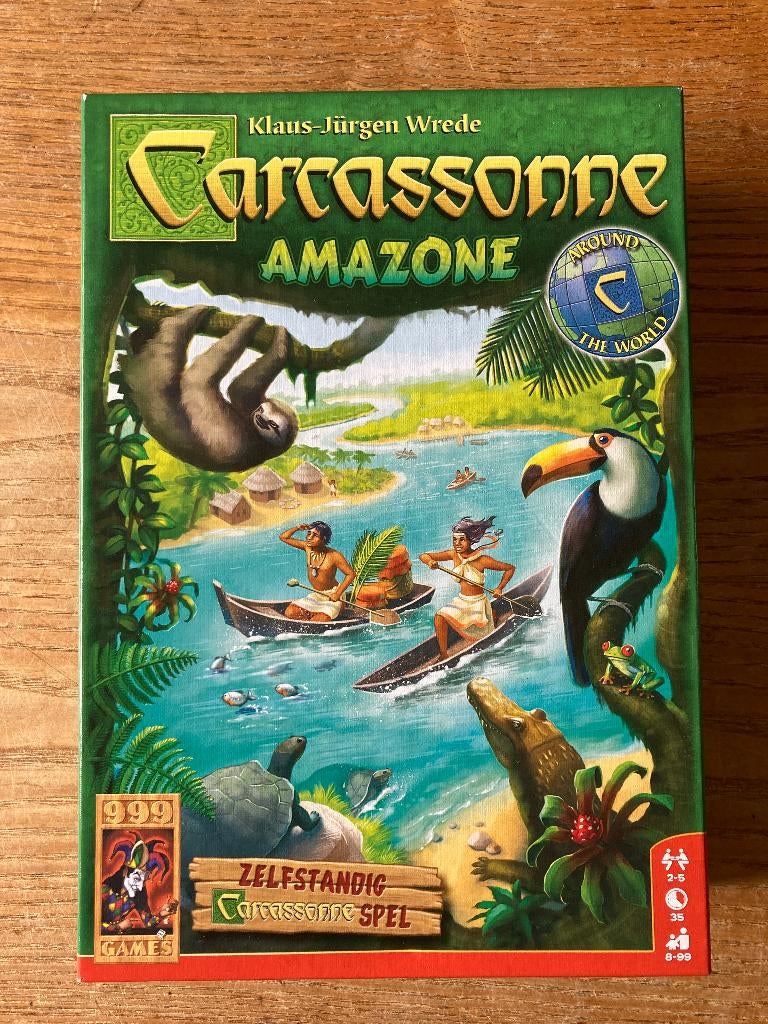 999 games - Carcassonne Amazone (2-5 spelers, 8+jr) zgan, Vijf spelers of meer, Ophalen of Verzenden, Zo goed als nieuw, 999 games.