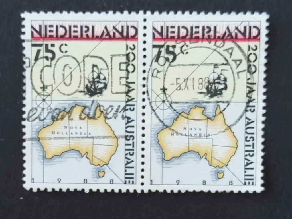 200 JAAR  AUSTRALIË  1988, Postzegels en Munten, Postzegels | Nederland, Ophalen of Verzenden, Na 1940, Gestempeld