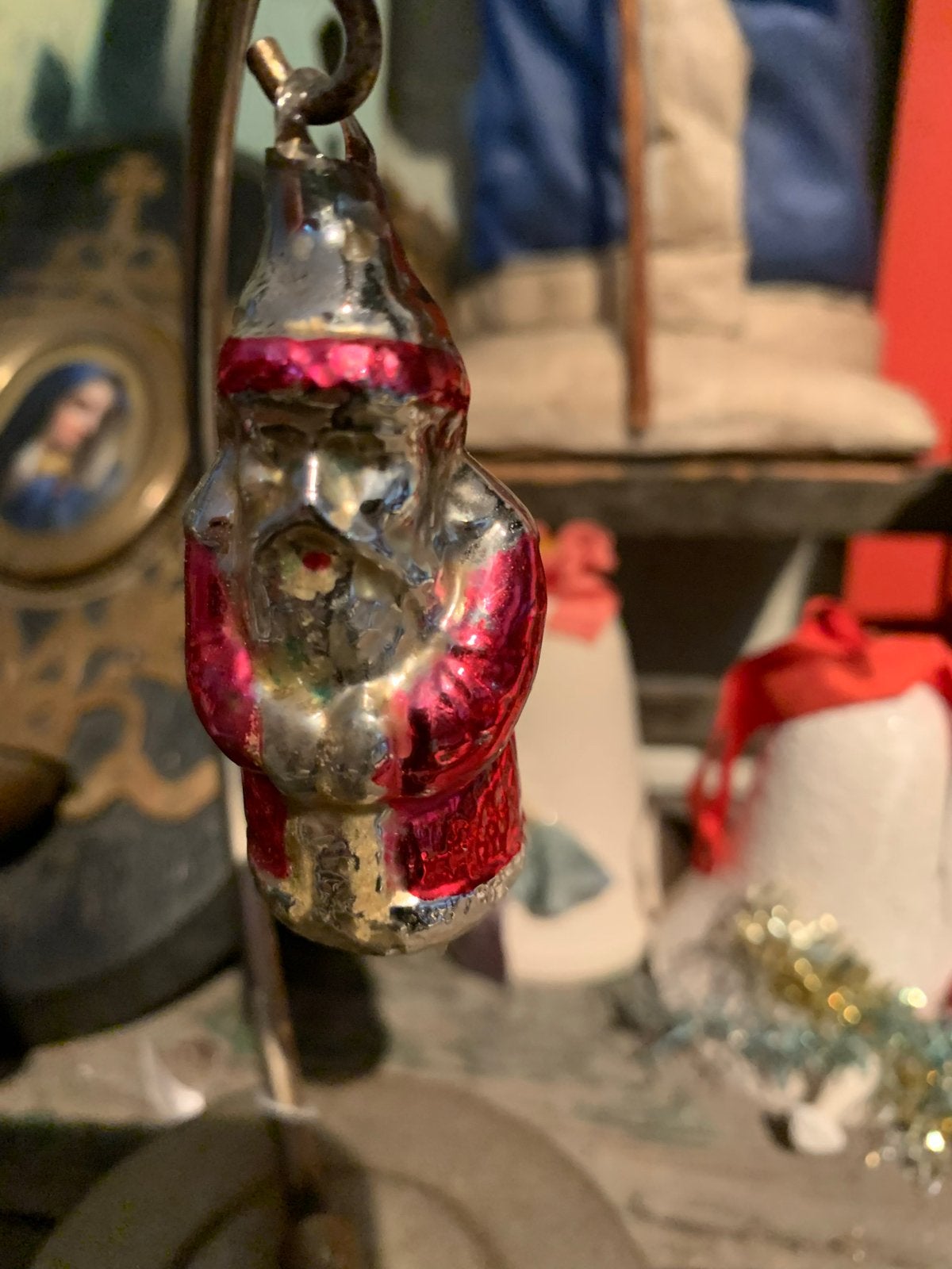 Kerst kerstman glazen oogje ajeko, T, Ophalen of Verzenden, Zo goed als nieuw, N