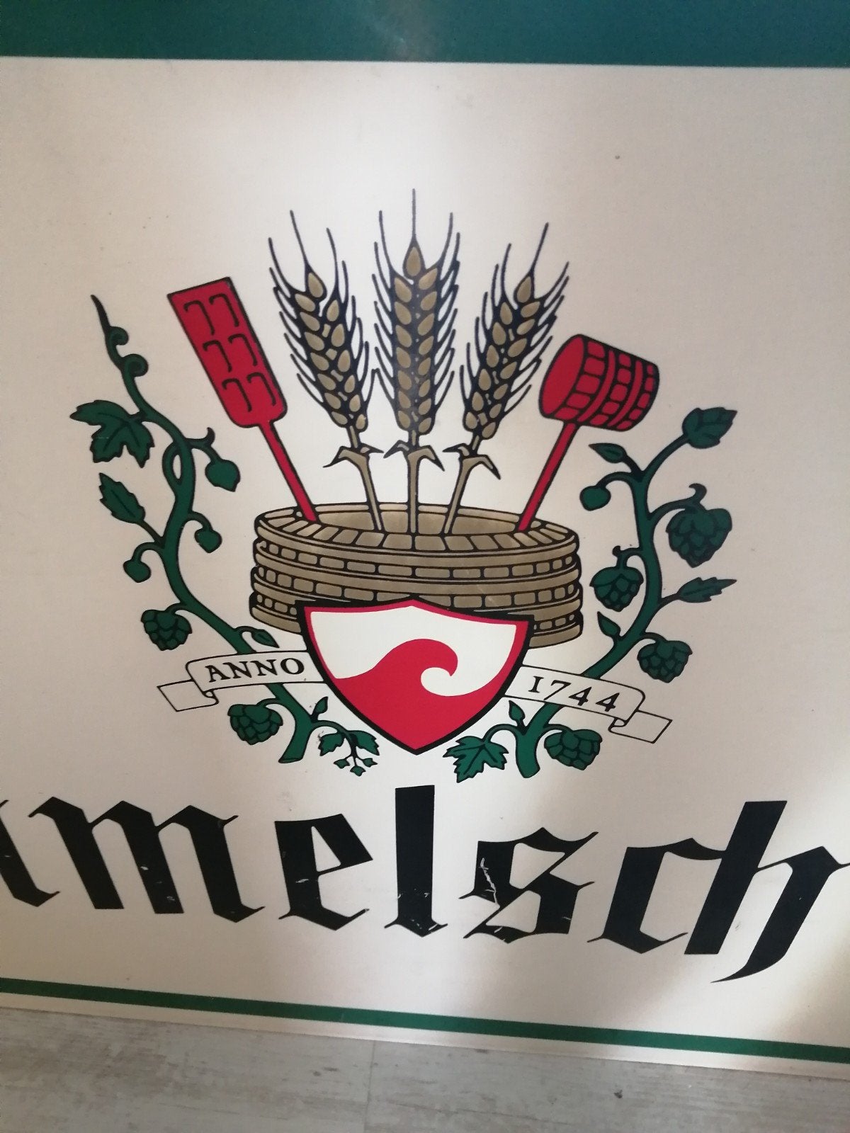 2 XXXL RECLAMEBORD DOMMELSCH BIER TRESPA 2-ZIJDIG 160X80 CM, Ophalen, Reclamebord, Gebruikt, Dommelsch