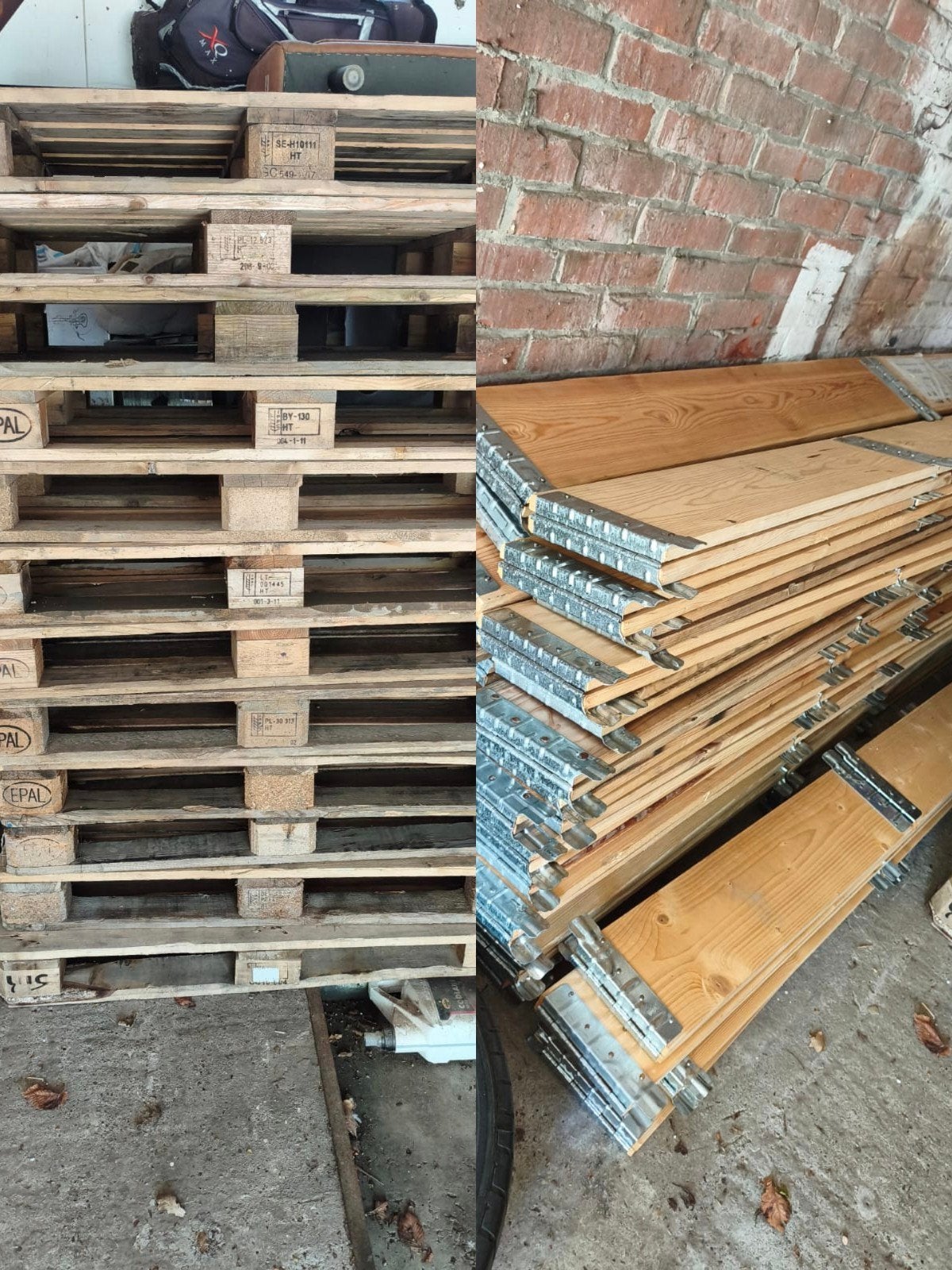 Te koop: Europallets (€7) en opzetranden (€5) in Krewerd, Ophalen of Verzenden, 50 mm of meer, Pallet, Minder dan 200 cm