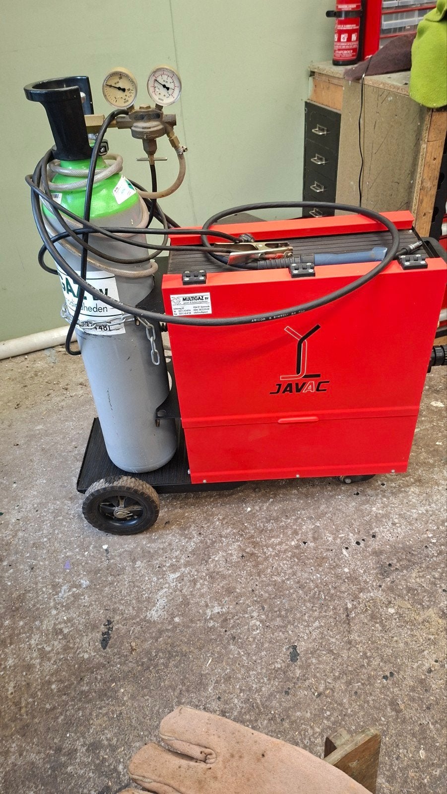 Javac Star 160 I² Lasapparaat met gasfles (halfvol), Doe-het-zelf en Verbouw, Ophalen of Verzenden, Zo goed als nieuw, 150 tot 250 ampère