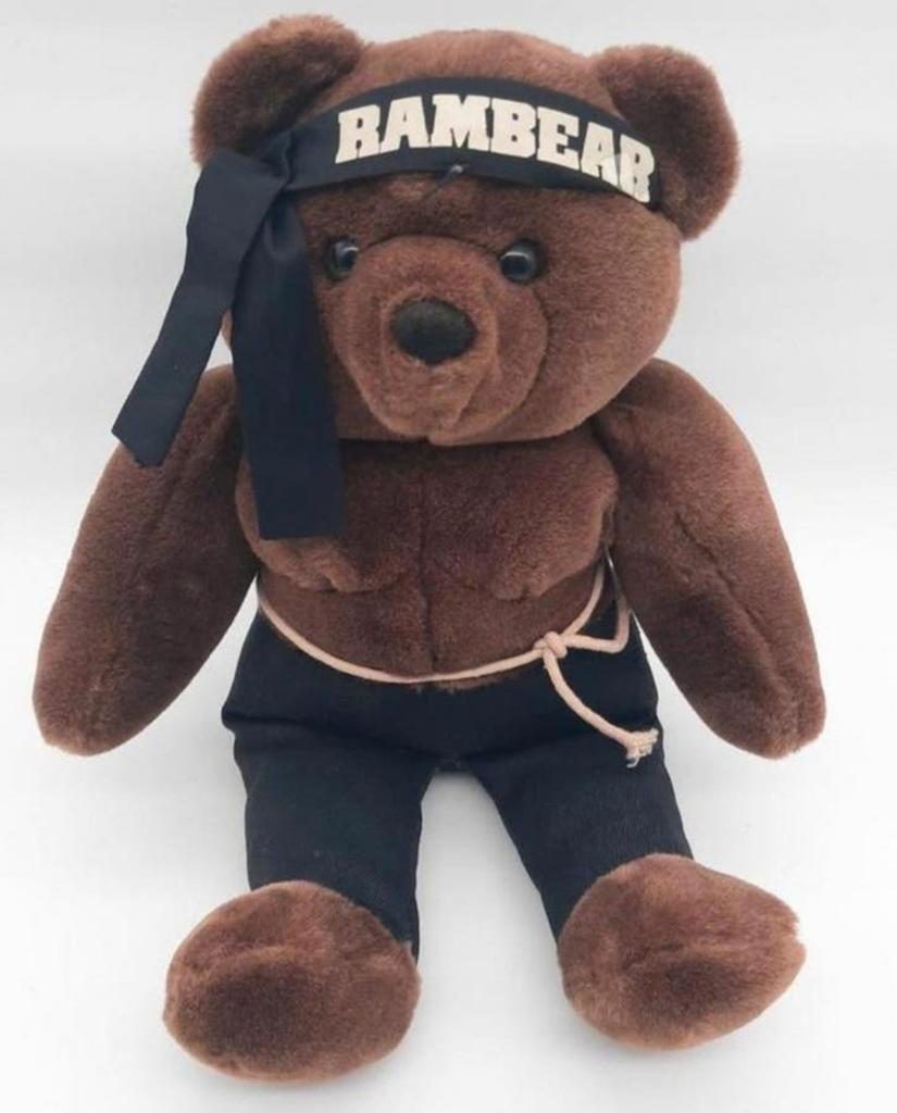 Rambear (Rambo) knuffel uitgave Applause 1986 ca. 40cm hoog, Ophalen of Verzenden, Gebruikt, Beer, Middelgroot (20 tot 80 cm)