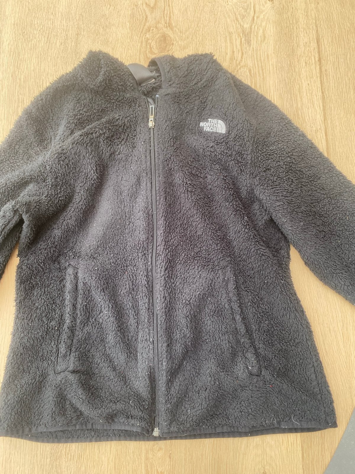 The North Face fleecevest met capuchon - Maat L, Ophalen of Verzenden, Gedragen, Maat 42/44 (L), Zwart