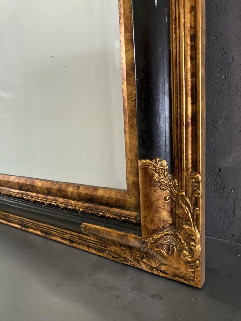 Barok spiegel, antiek model, geslepen glas, 60x139 cm, Ophalen, Rechthoekig, 50 tot 100 cm, 100 tot 150 cm