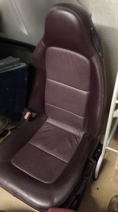 Paarse lederen BMW z3 stoel, Ophalen, Gebruikt, BMW
