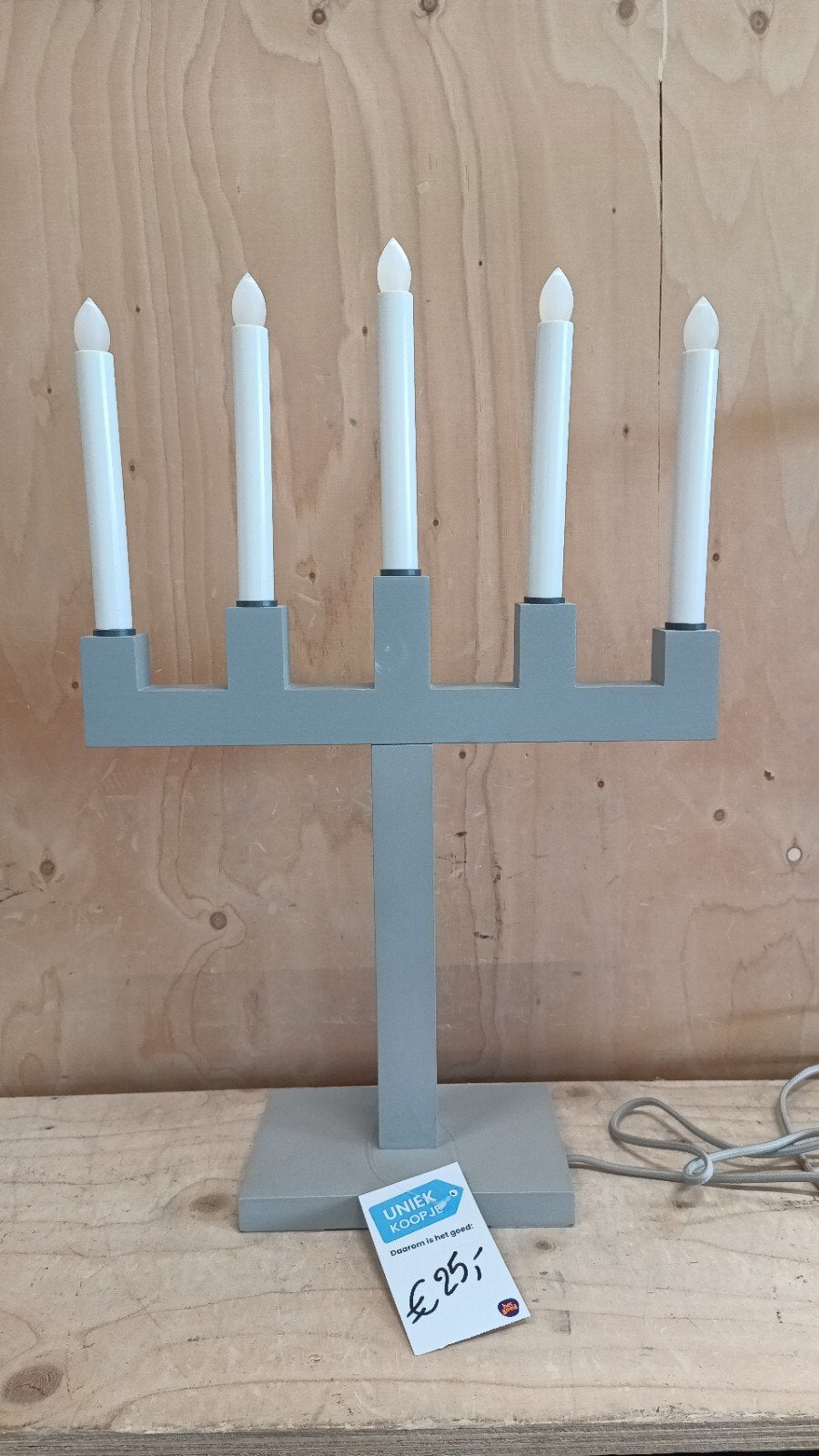 Vintage IKEA kandelaar met 5 LED kaarsen HG, Ophalen, Contact.nl@ikea.com, Kunststof, IKEA of Sweden AB
