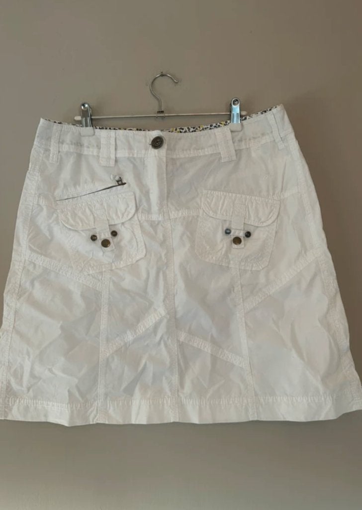Witte rok maat L / 40 cargo y2k stijl, Wit, Maat 42/44 (L), Ophalen of Verzenden, Zo goed als nieuw