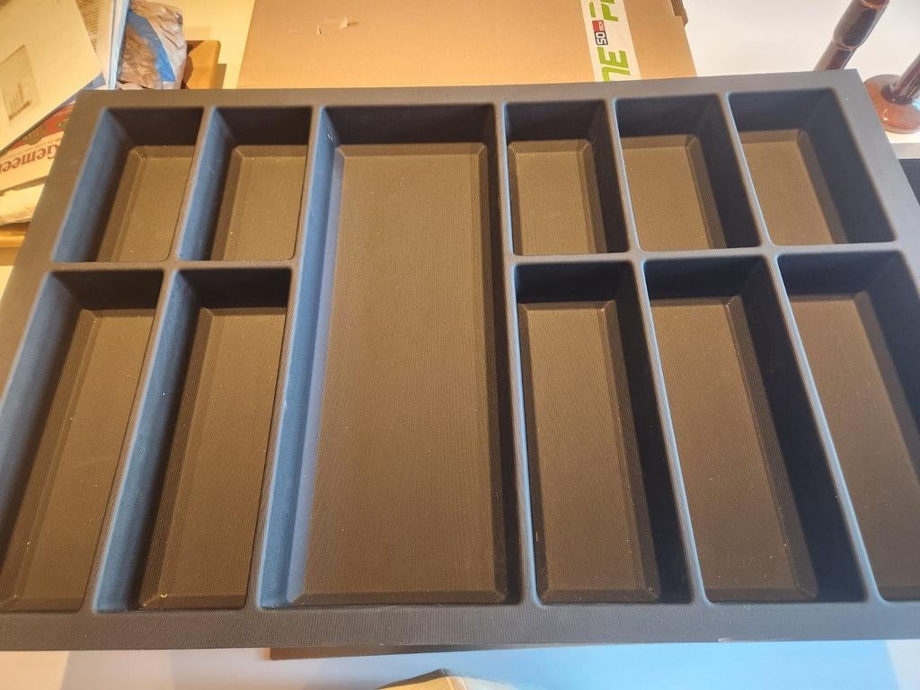 Bestek lade antraciet 72x47,5cm, Ophalen of Verzenden, Nieuw, Metaal, Cd's