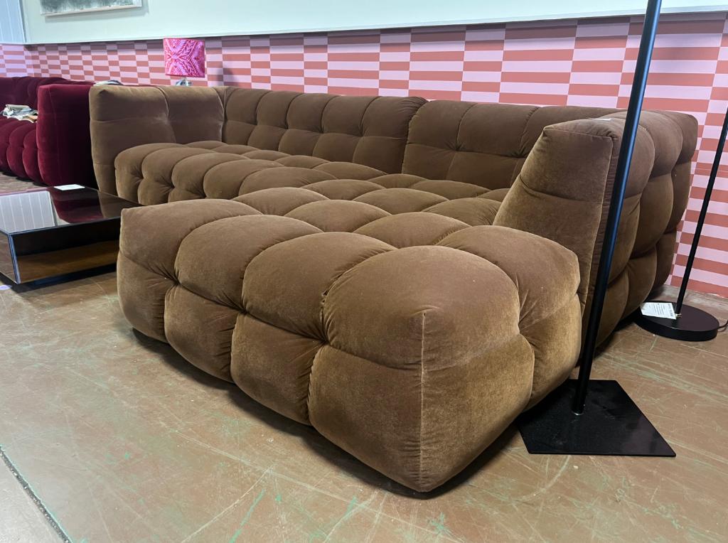 NK Bubbel bank Hoekbank Rechts Bruin | Van €4290, nu, NK, NK, Nieuw, Ophalen of Verzenden