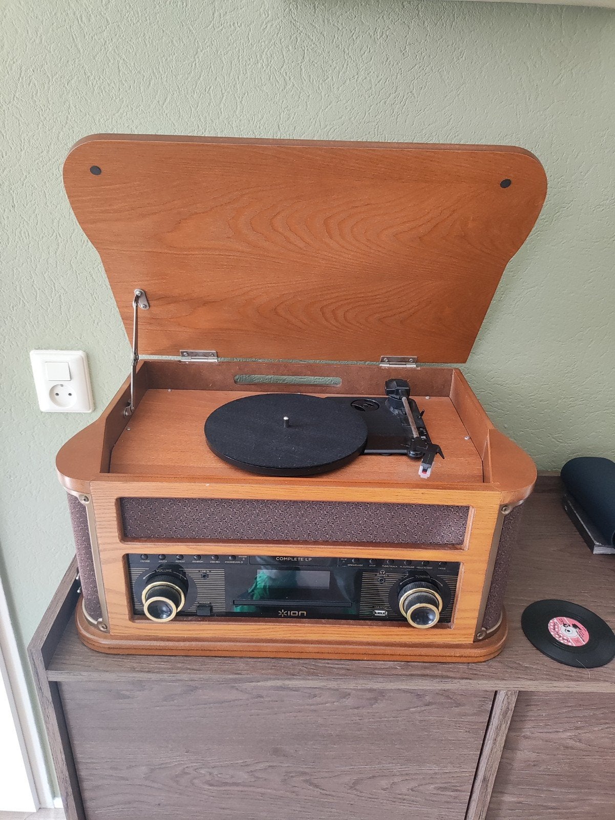 Retro Platenspeler met bluetooth, Audio, Tv en Foto, Platenspelers, Pitch-regelaar, Zo goed als nieuw, Platenspeler, Ophalen