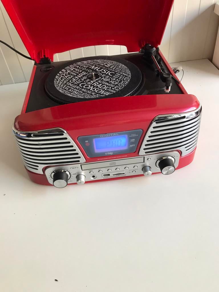 Platenspeler met radio cd en usb en sd kaart lezer, Audio, Tv en Foto, Platenspelers, Ophalen, Gebruikt, Overige merken