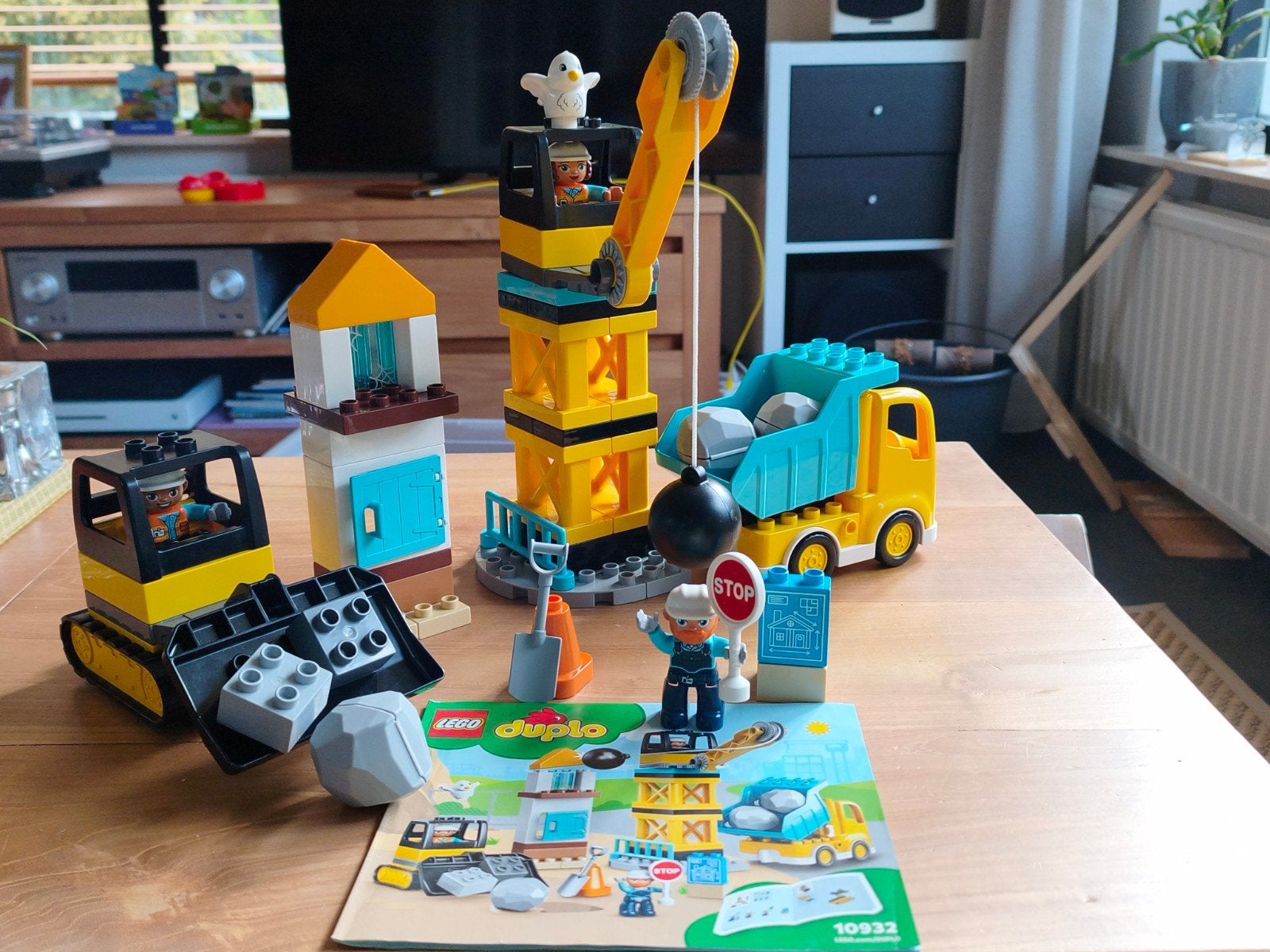 Lego Duplo 10932 Sloopwerkzaamheden met kraan, Lego, Ophalen of Verzenden, Zo goed als nieuw, Inclusief instructies