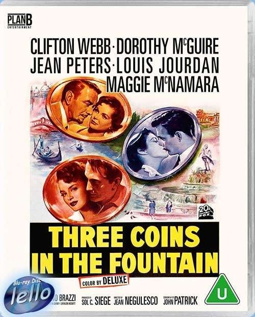 Blu-ray: Three Coins in the Fountain (1954 Clifton Webb) UK, Cd's en Dvd's, Ophalen of Verzenden, Nieuw in verpakking, Drama