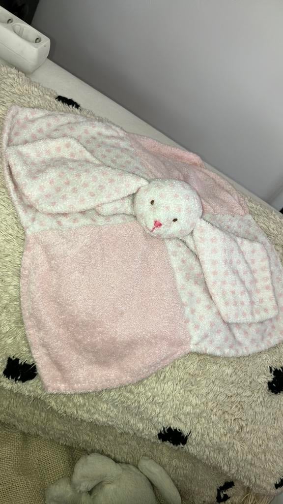 Teddykompaniet teddy baby big ears konijn roze, Gebruikt, Overige merken, Konijn, Ophalen of Verzenden