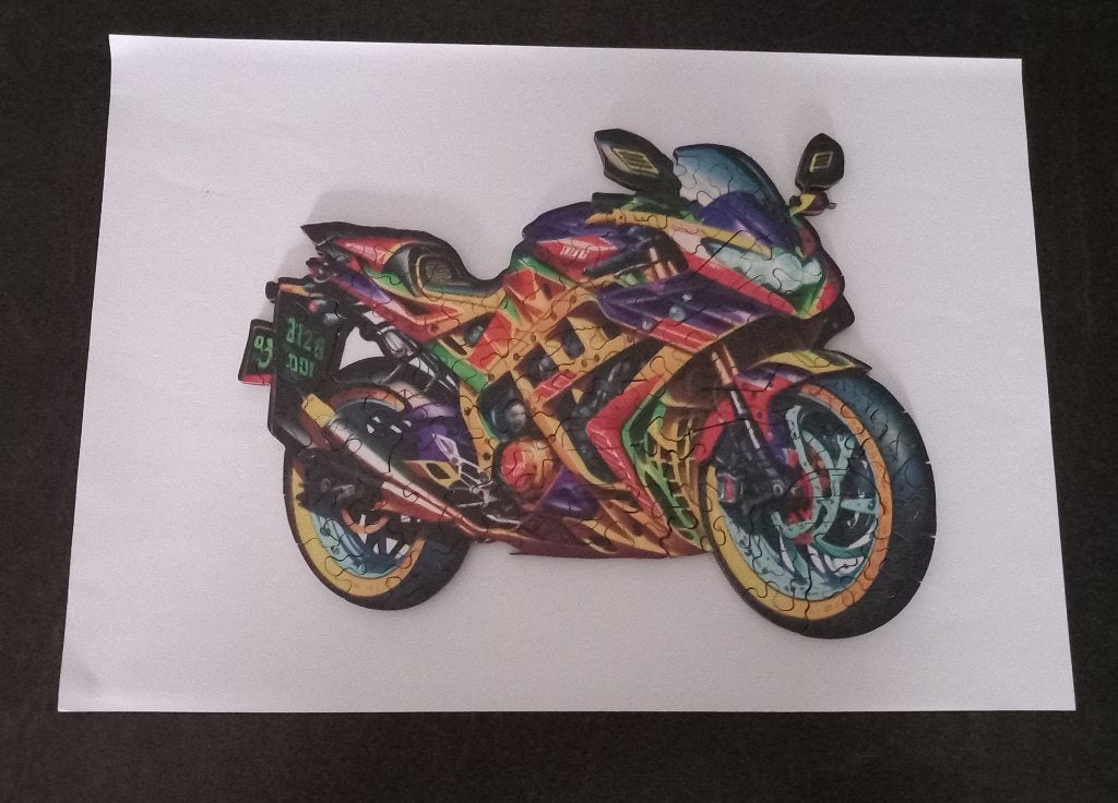 Wooden puzzel motor A5-formaat, Hobby en Vrije tijd, Denksport en Puzzels, Ophalen of Verzenden, Minder dan 500 stukjes