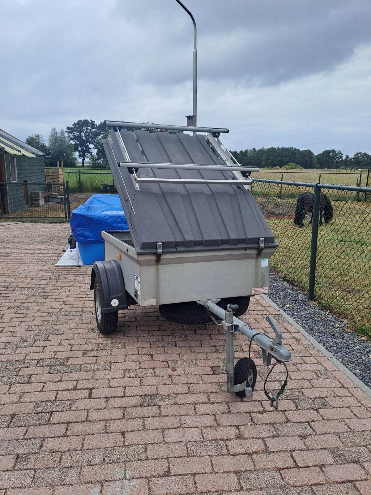 Saris Speedy aanhanger met deksel en imperiaal, Auto diversen, Aanhangers en Bagagewagens, Ophalen, Gebruikt