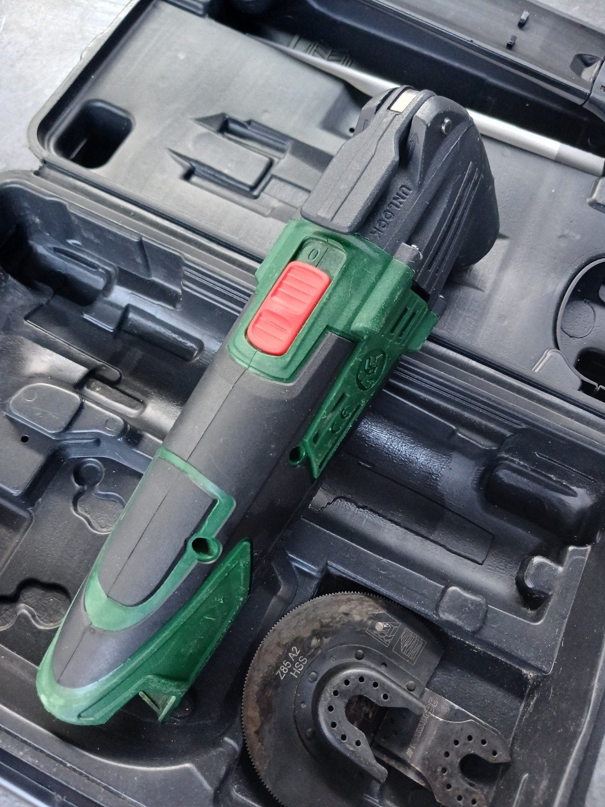 Parkside Multitool PAMFW 12 A1 met accu en acculader, Ophalen of Verzenden, Gebruikt, Multitool, Parkside