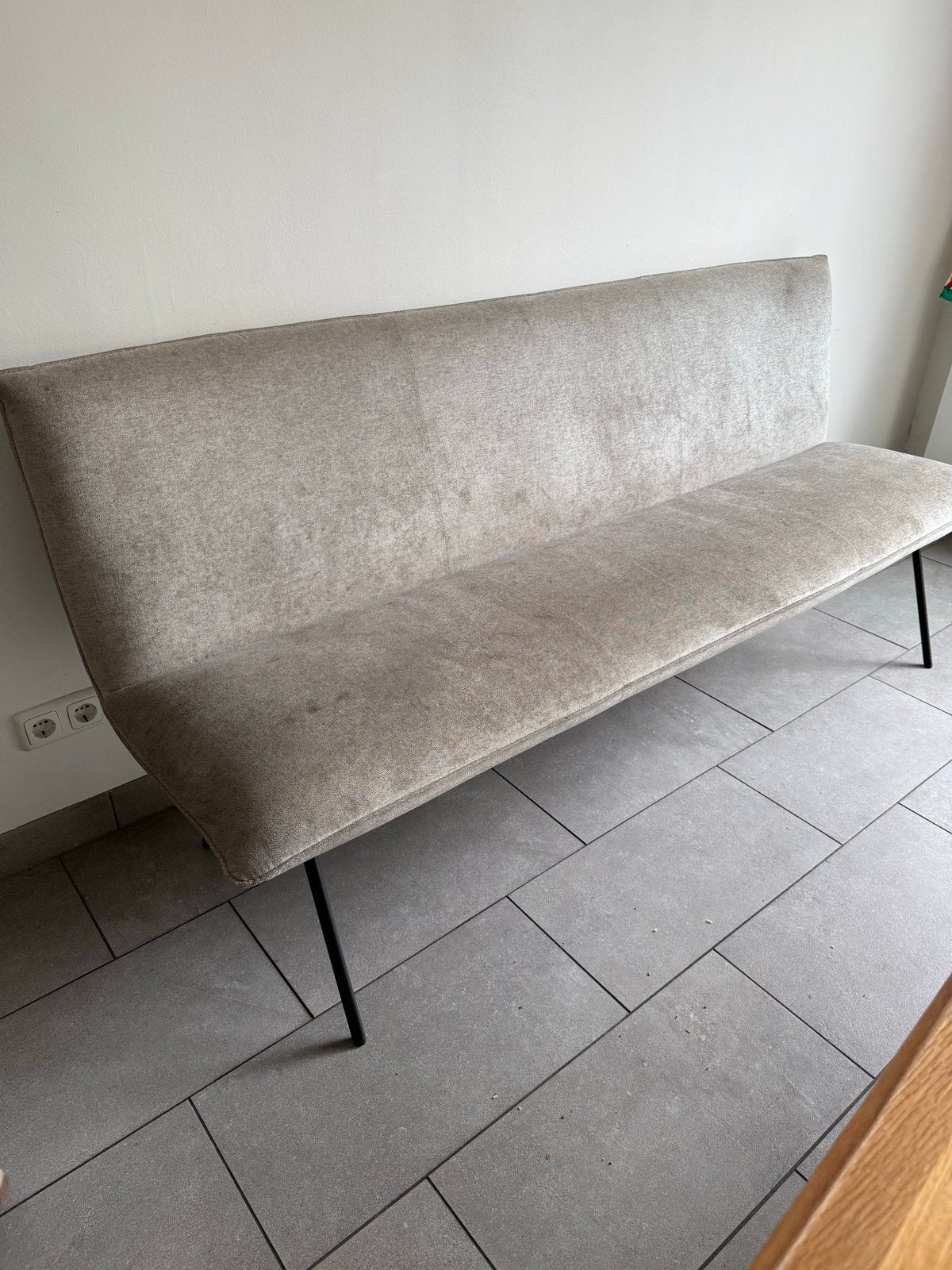 Mooie eetbank van Table du Sud, Ophalen, Gebruikt, Minder dan 75 cm, Rechte bank
