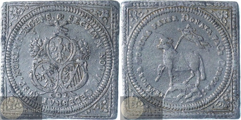 Duitse staten - Neurenberg Klippe Dukaat ca. 1700 'Misslag', Postzegels en Munten, Munten | Europa | Niet-Euromunten, Ophalen of Verzenden