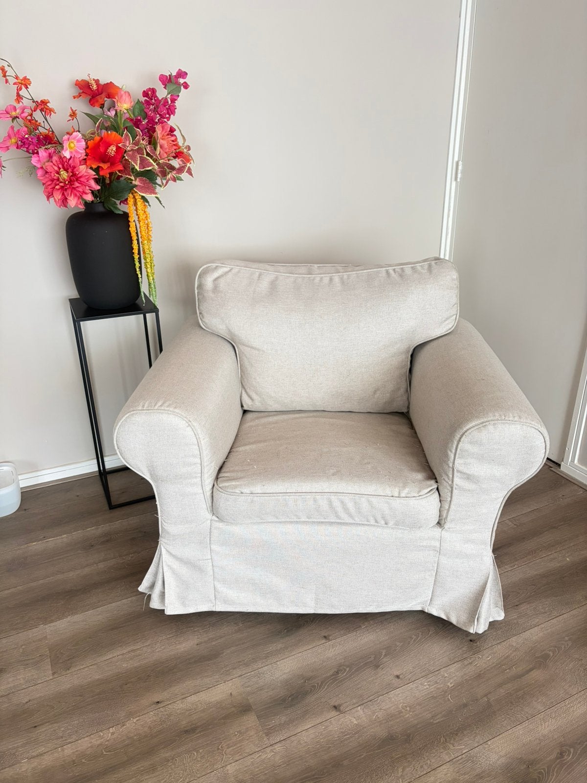 Fauteuil ikea ektorp, Huis en Inrichting, Fauteuils, Ophalen, Gebruikt, 75 tot 100 cm, 100 tot 125 cm