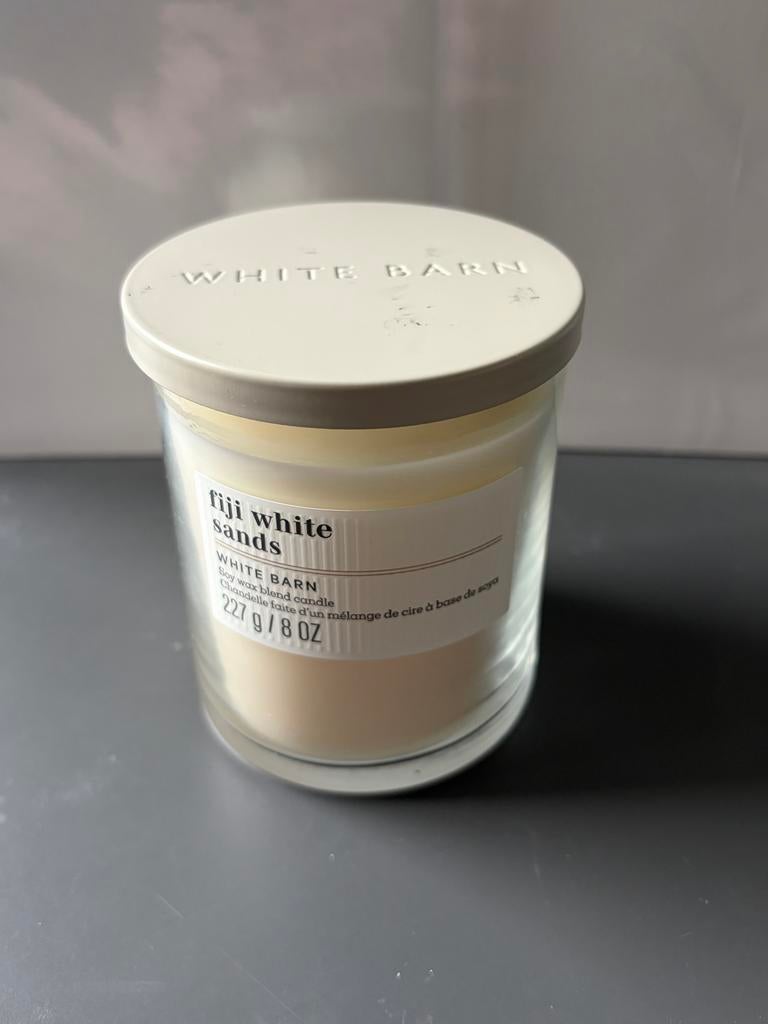 Bath and bodyworks Fiji White Sands Geurkaars - 227g/8oz, Overige materialen, Wit, Nieuw, Ophalen of Verzenden