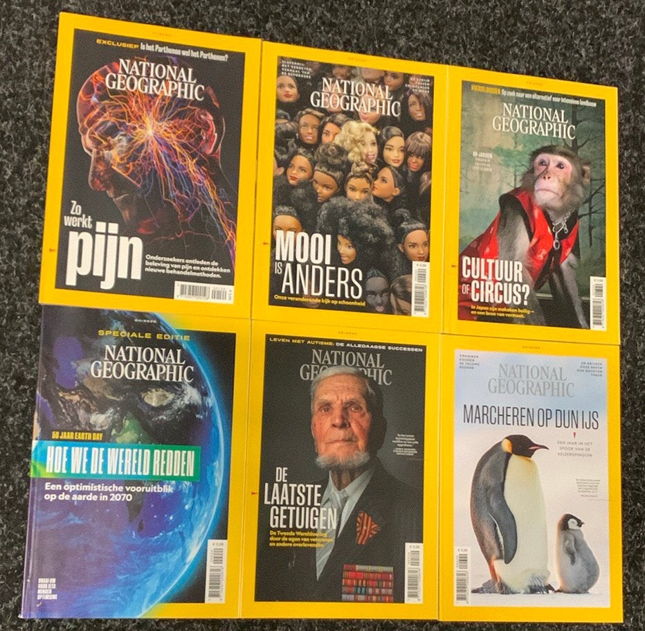 National Geographic magazine uit 2020, 10 edities, Ophalen of Verzenden, Zo goed als nieuw, Wetenschap en Natuur