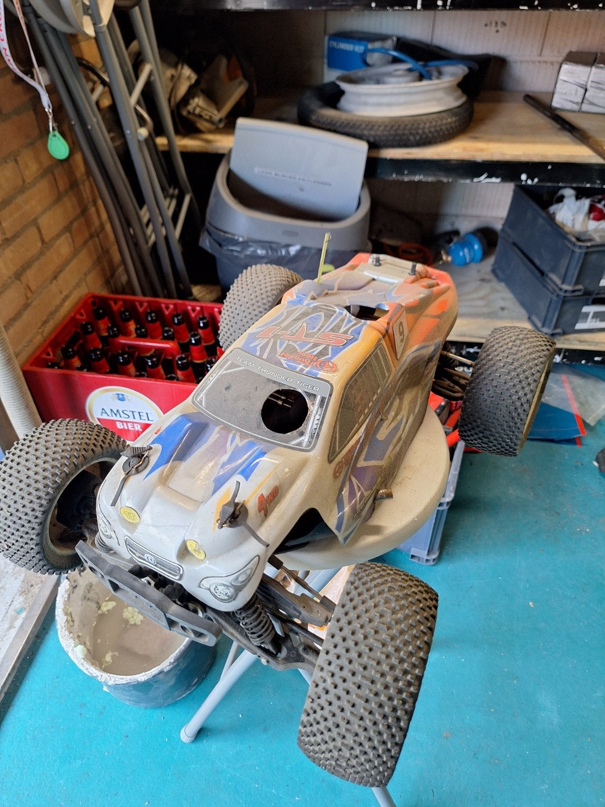 Thunder Tiger ST-1 Nitro RC Auto 1:8 met afstandsbediening, Ophalen, Gebruikt, Auto offroad, Schaal 1:8