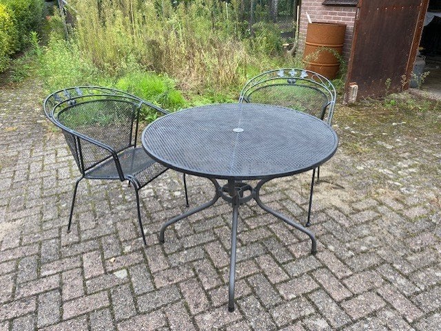 Metalen Terraszitje / tuinstel, Overige materialen, Gebruikt, Bijzettafel, Tuinset