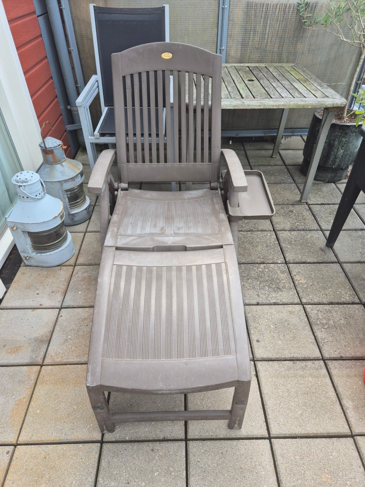 Hartmann ligbed met kussen te koop, Tuin en Terras, Ophalen, Gebruikt, Verstelbaar