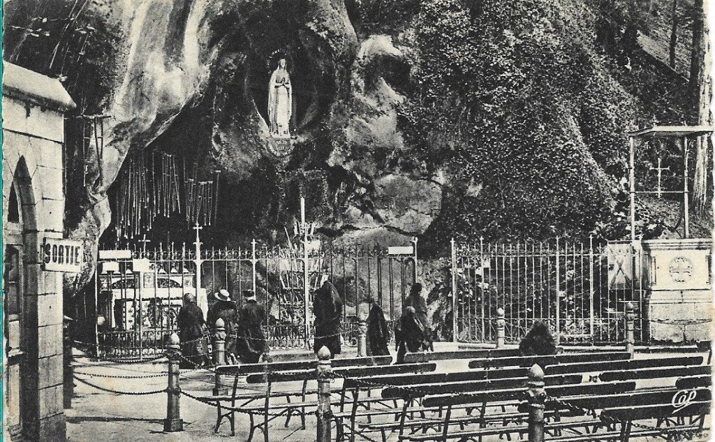 Frankrijk  Lourdes 1952 La Grotte, Verzenden, 1940 tot 1960, Gelopen, Frankrijk