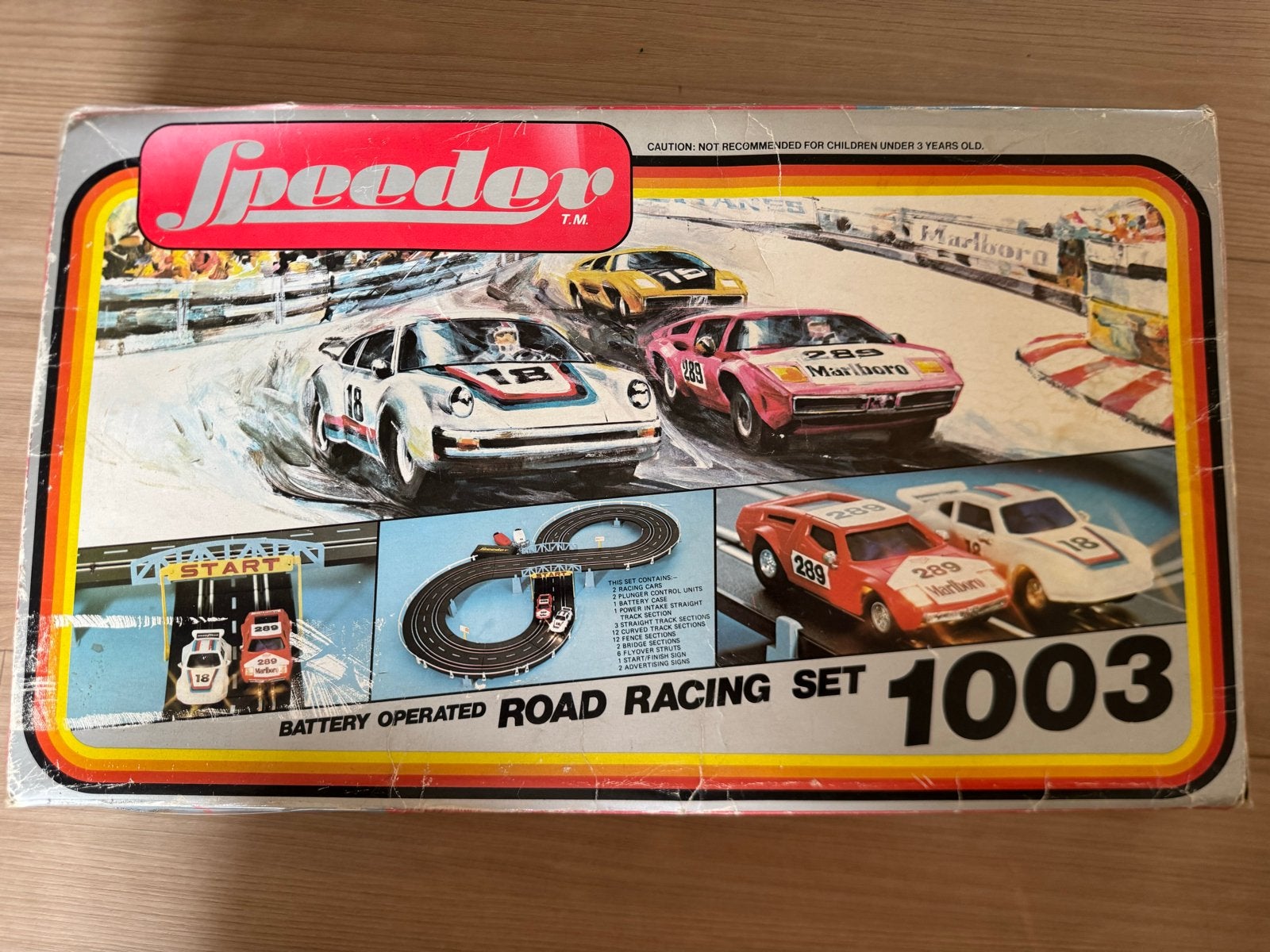 Speeder Racebaan 1003 - Vintage Batterij Aangedreven, Overige merken, Ophalen of Verzenden, Elektrisch, Racebaan