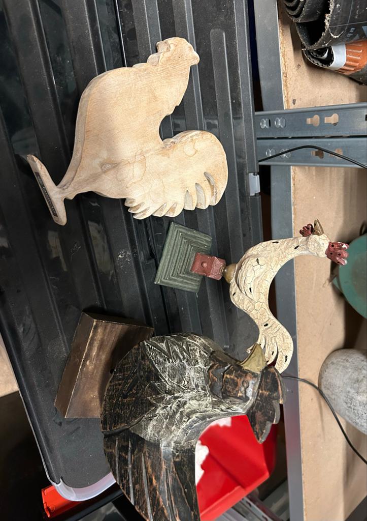 Diverse Woonaccessoires: Houten Beelden, Lampje, Klok, Hout, Gebruikt, Meerkleurig, Ophalen of Verzenden